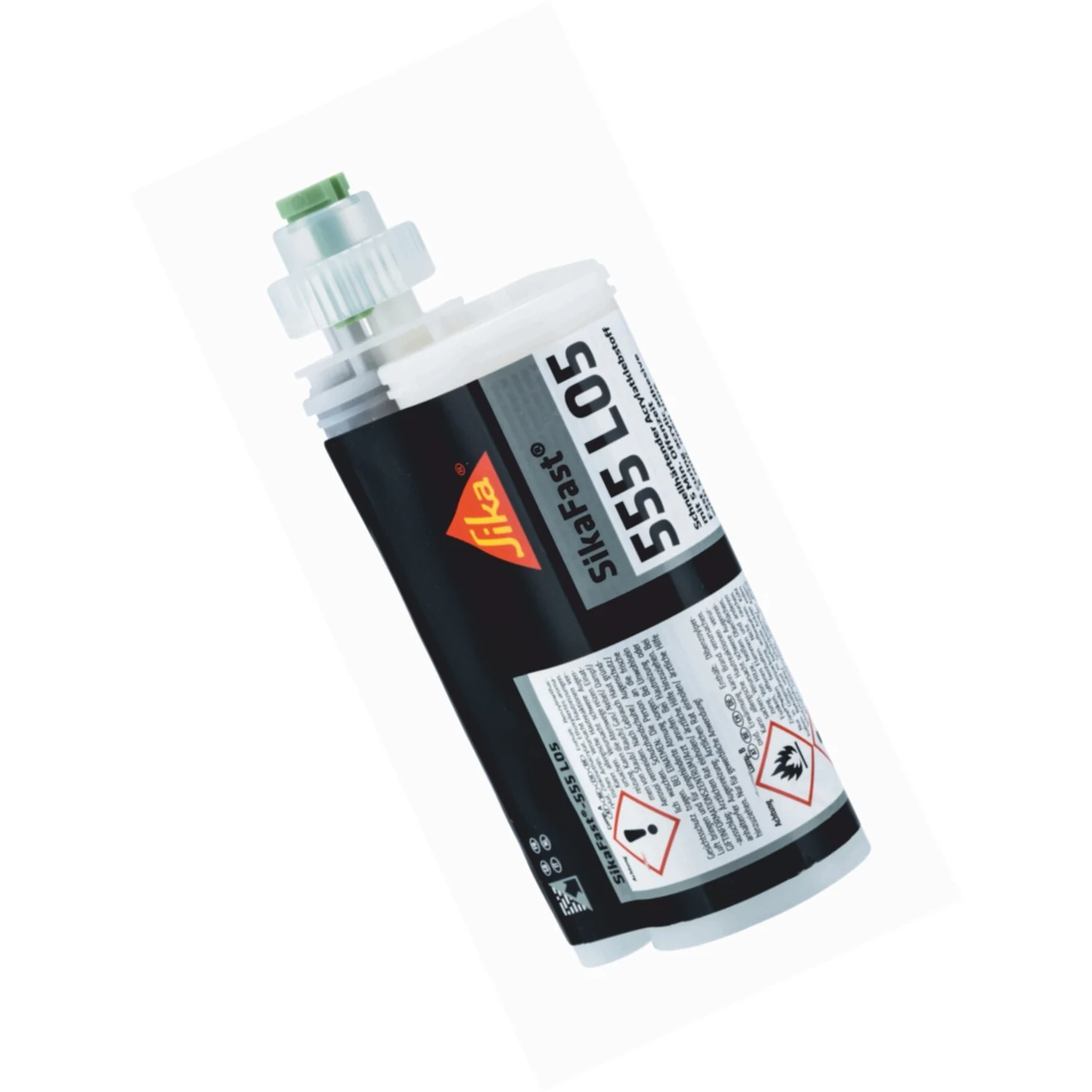 Sika SikaFast 555 L05 2K Strukturklebstoff, 50 ml – Doppelkartusche schräg