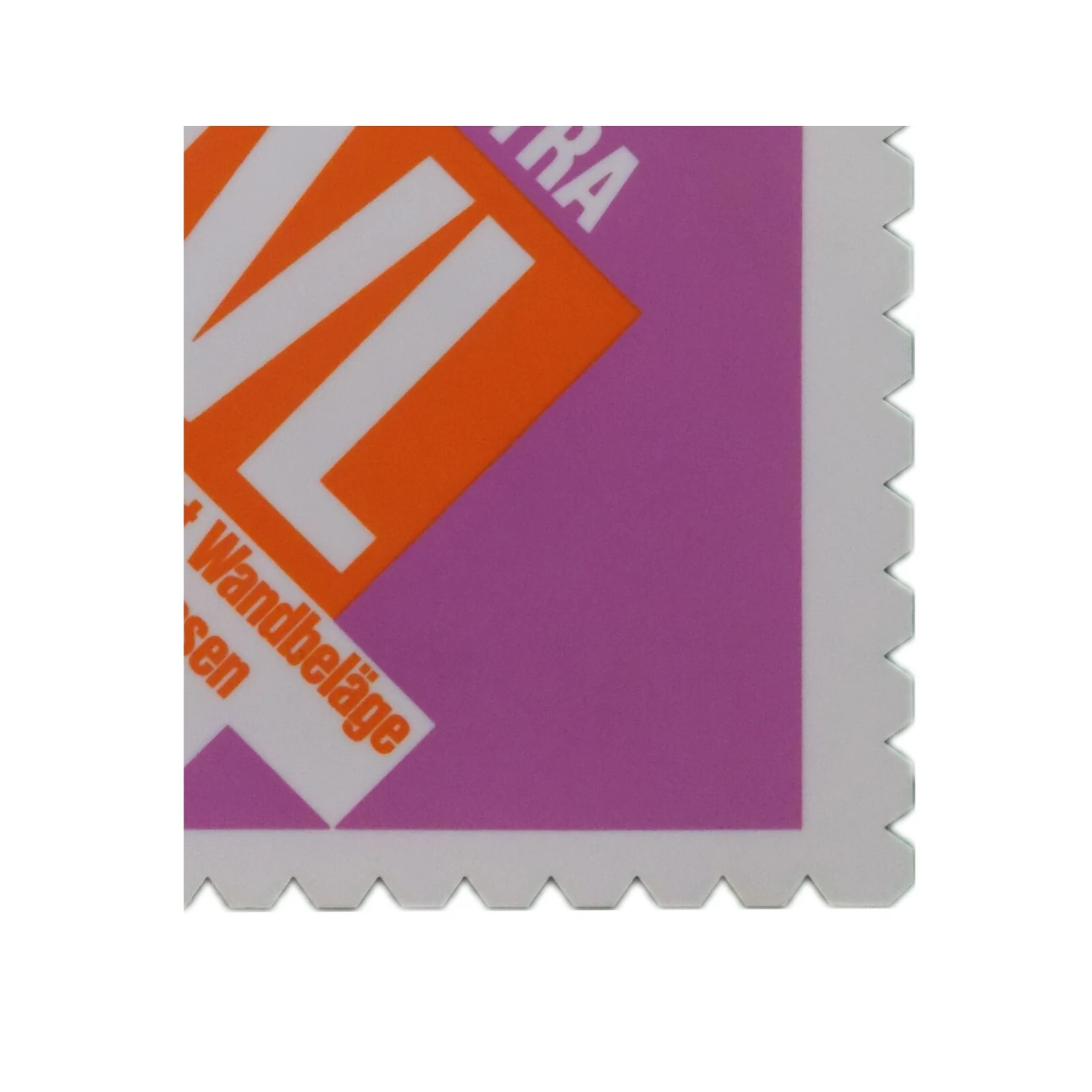 Zahnspachtel Kunststoff Zahnung B14, 180 × 150 mm – Zahnung in Nahaufnahme