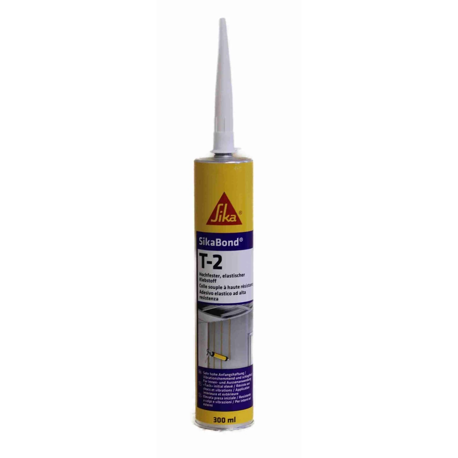 Sika SikaBond T2 constructielijm wit, 300 ml – koker met mondstuk, voorweergave