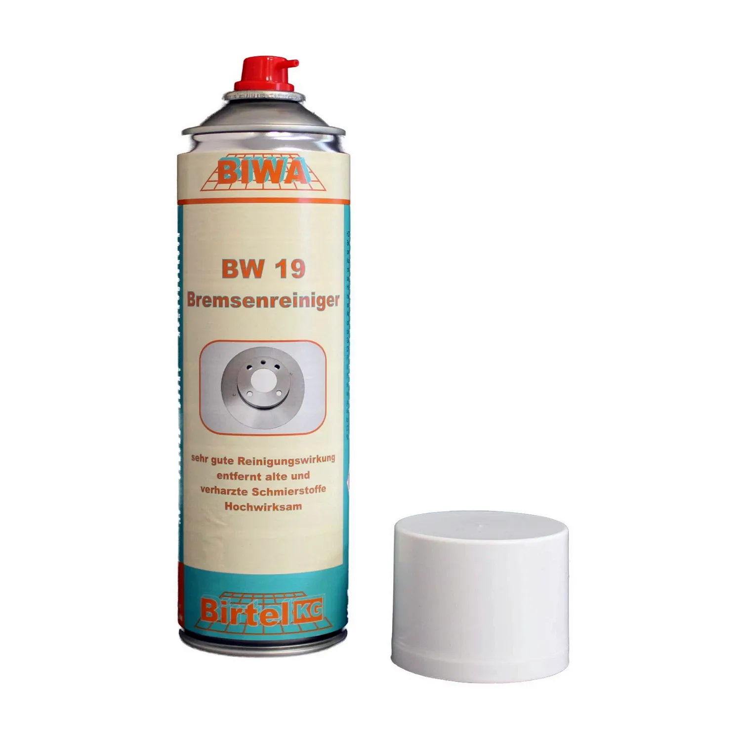 Birtel Bremsenreiniger Bremsenentfetter acetonfrei 500 ml, Spraydose mit Kappe