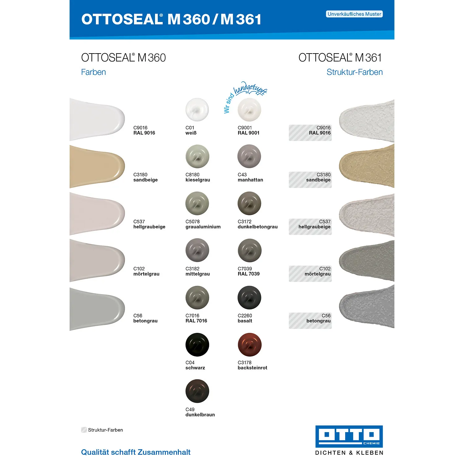Ottoseal M360 hybrid Dichtstoff überstreichbar dunkelbetongrau 310ml