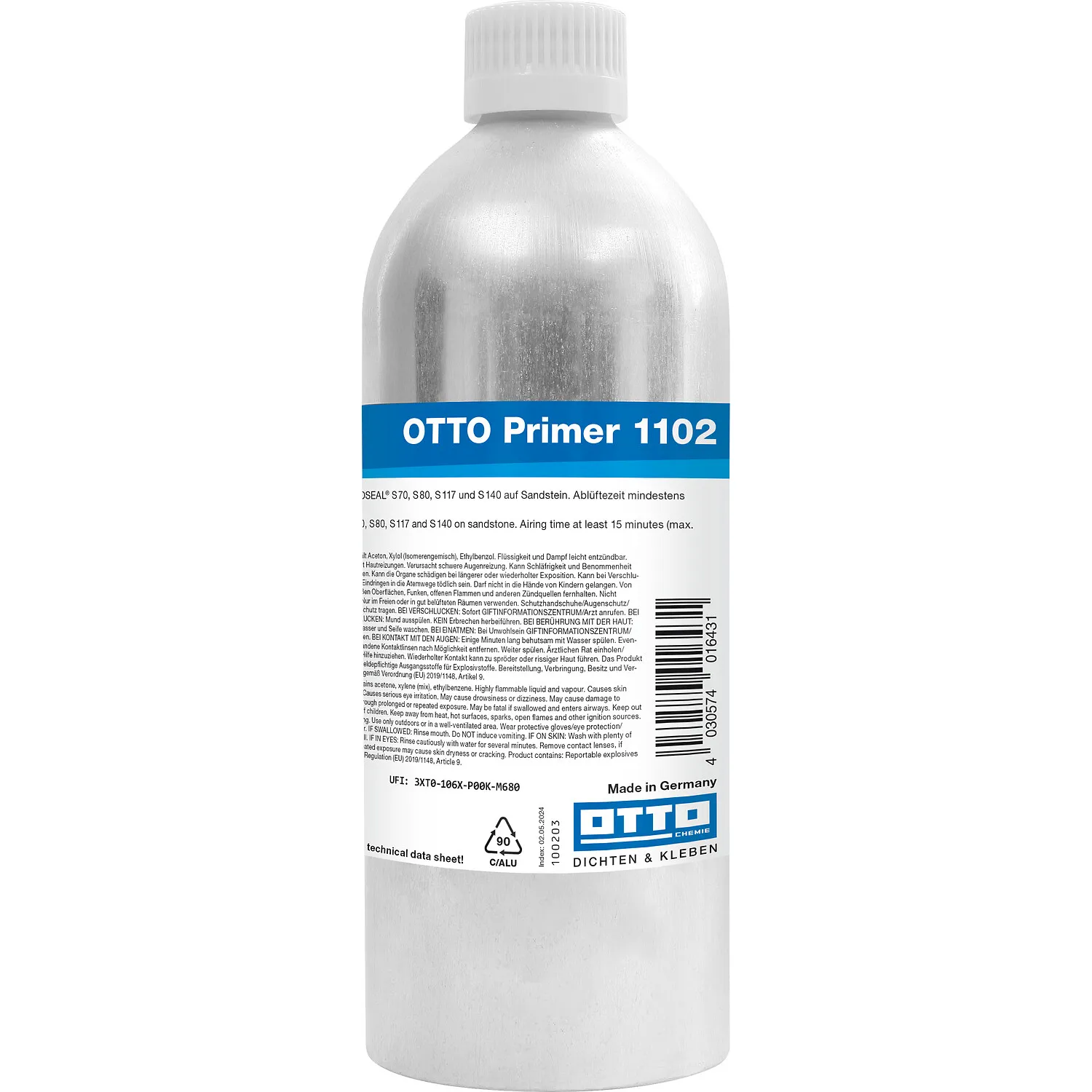 OTTO Primer 1102 primer per arenaria per siliconi per pietra naturale 1L flacone in alluminio