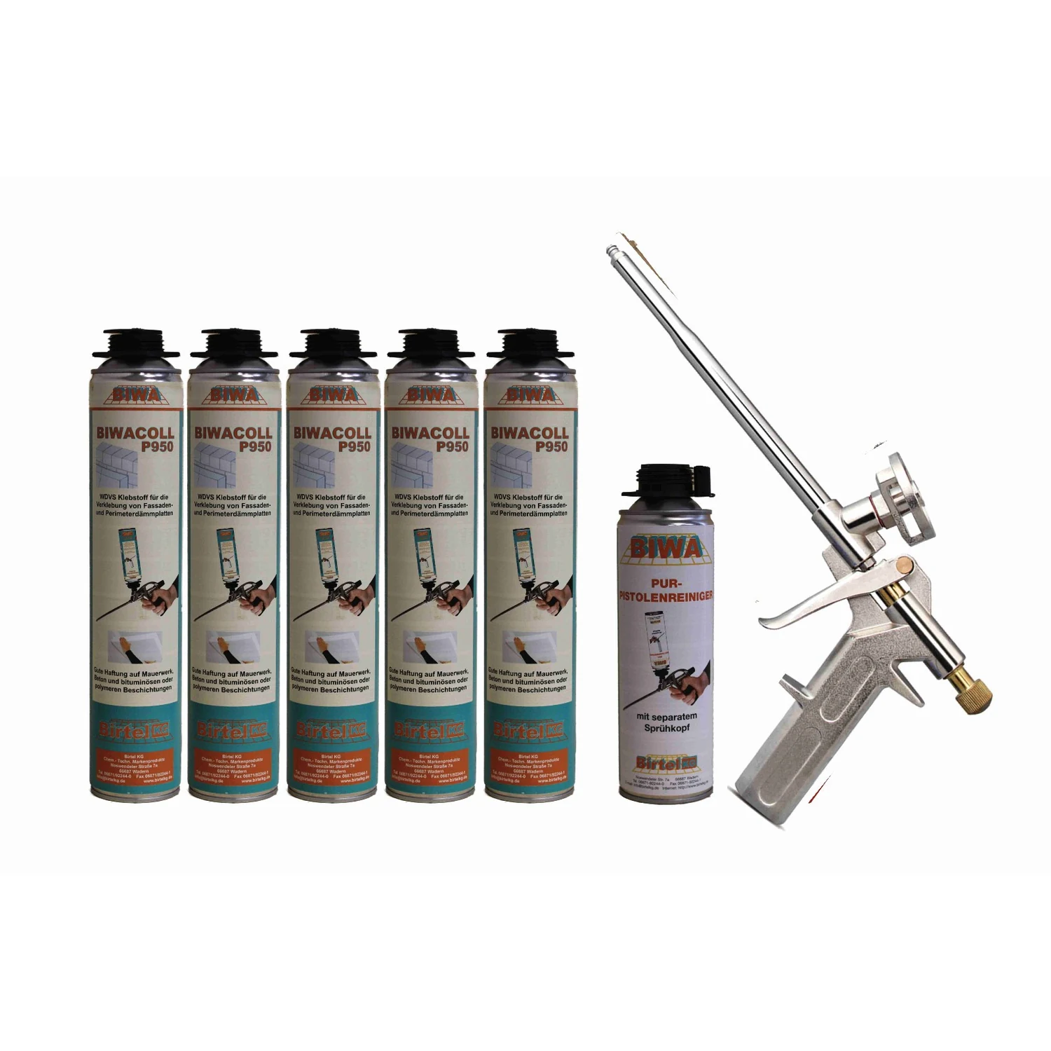 BIWA P950 Perimeterkleber-Set mit Schaumpistole