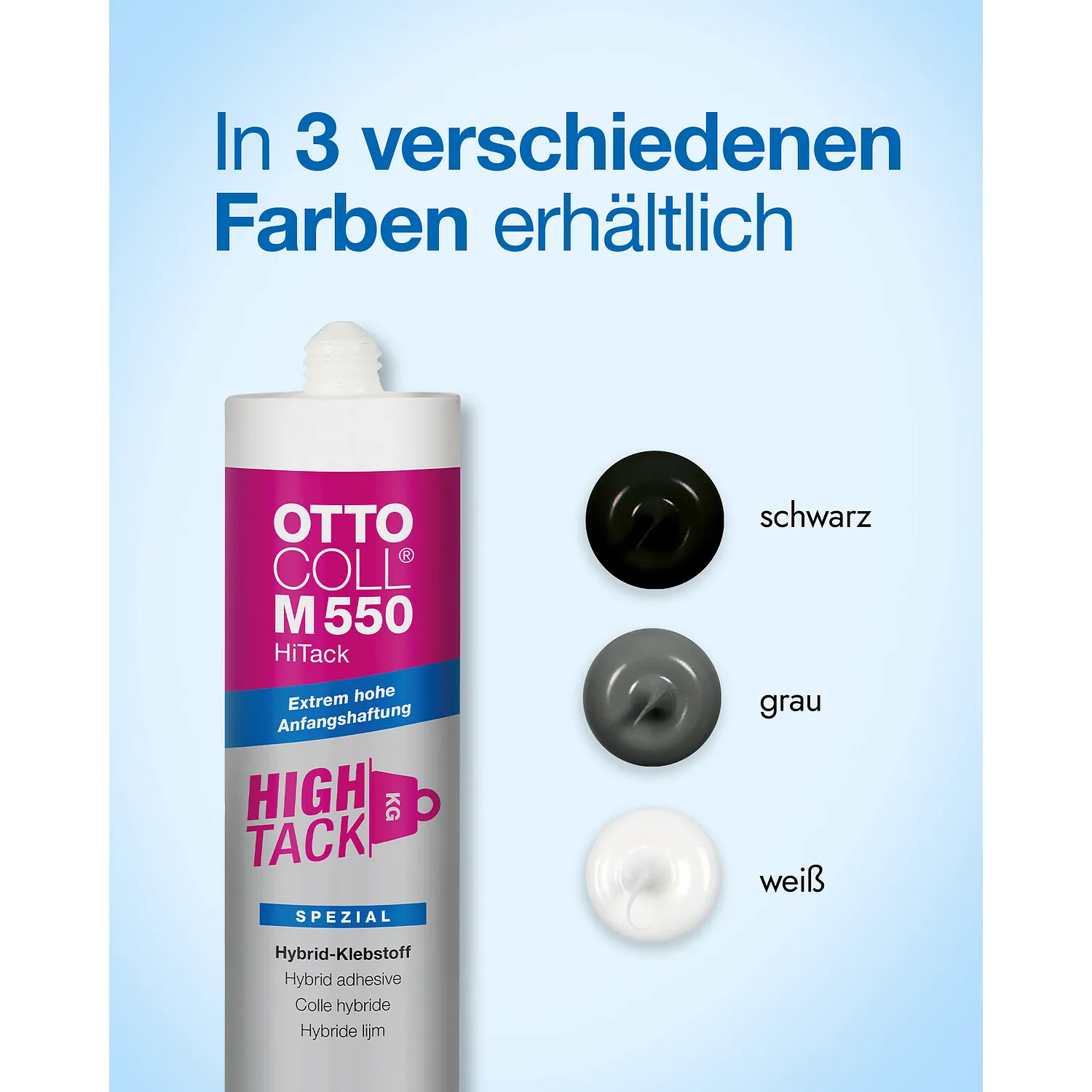 Ottocoll M550 HiTack Klebstoff grau 310ml