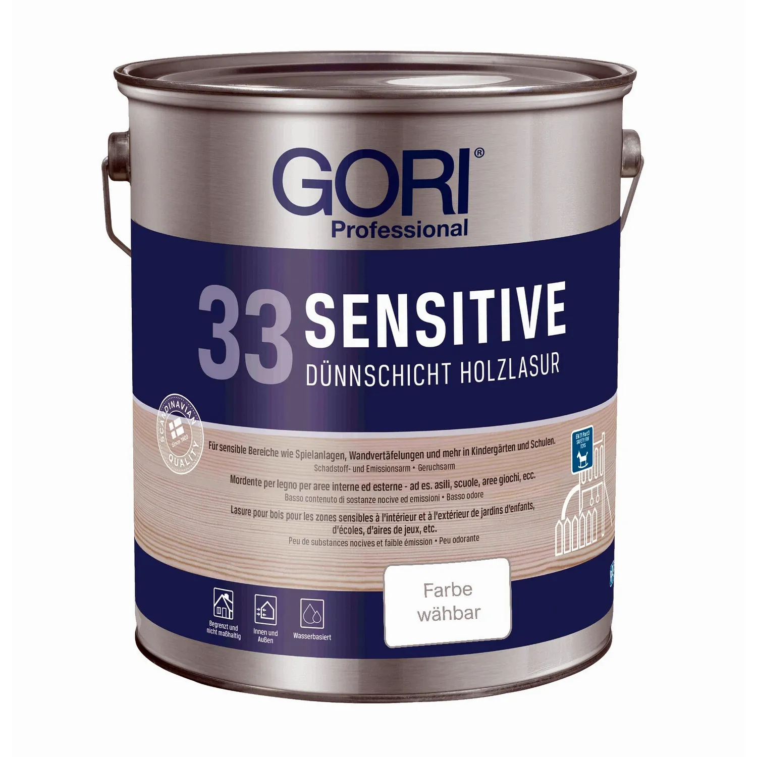 Gebinde Gori 33 Sensitiv Dünnschichtlasur, 5 Liter