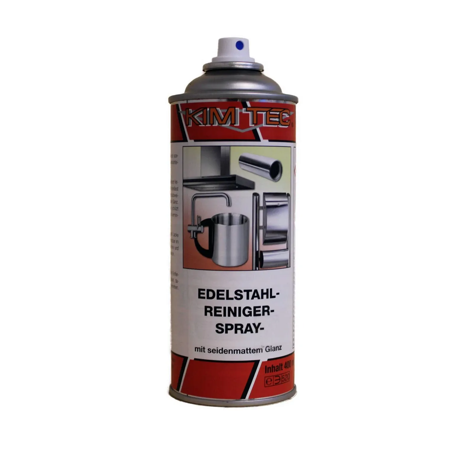 KIM TEC Edelstahlreiniger-Spray Fettlöser Edelstahlpflege 400 ml, Spraydose Vorderseite