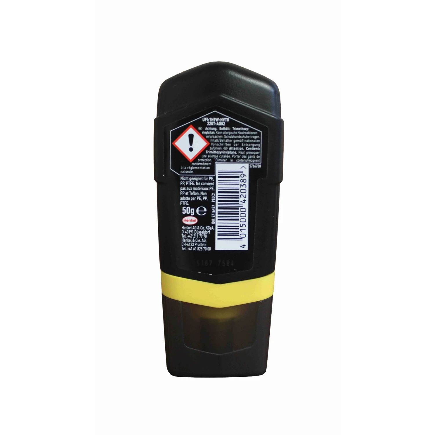 Pattex Repair Alleskleber wasserfest, Tube 50 g – Tube Rückseite