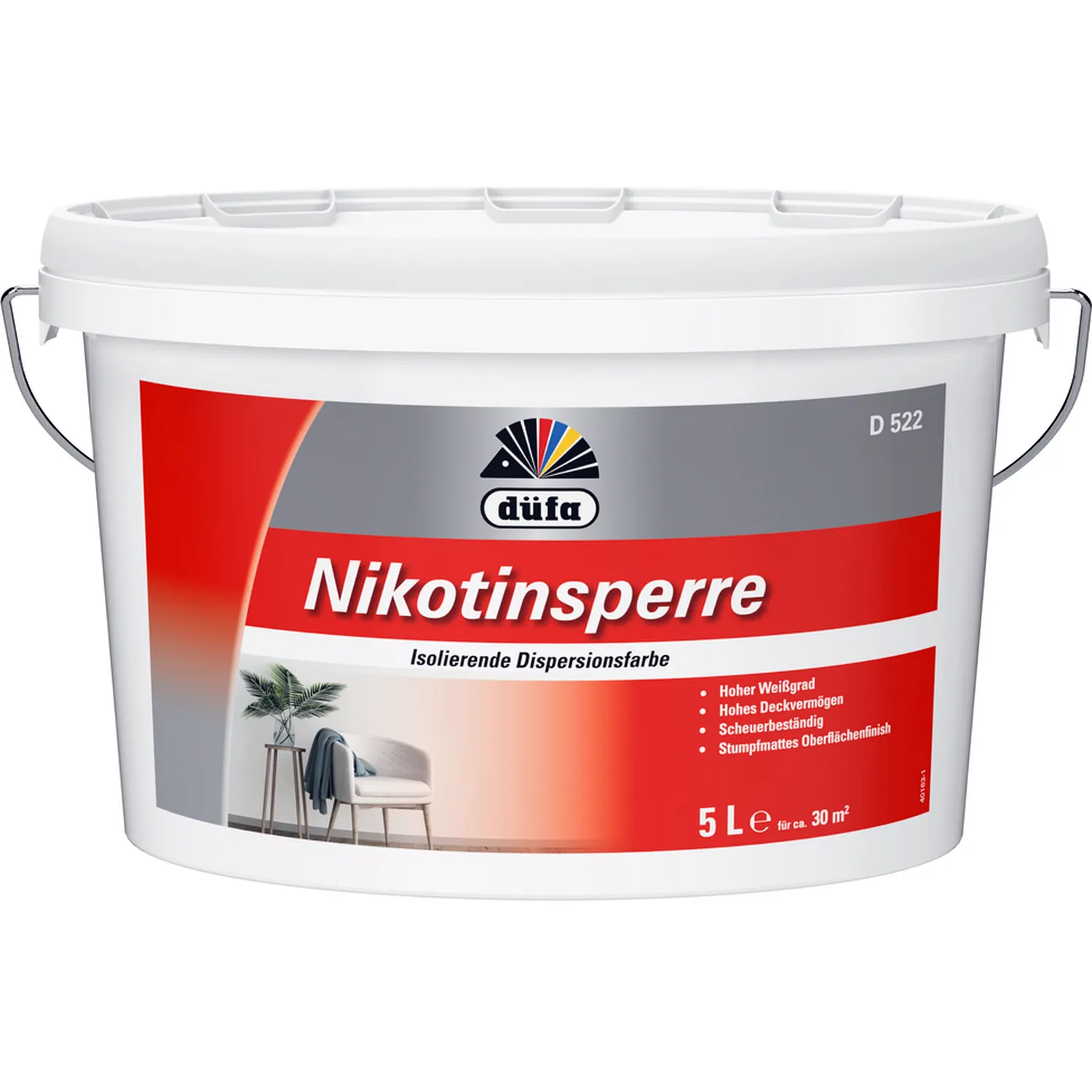 Düfa Isolierfarbe Nikotinsperre weiß matt 5 l