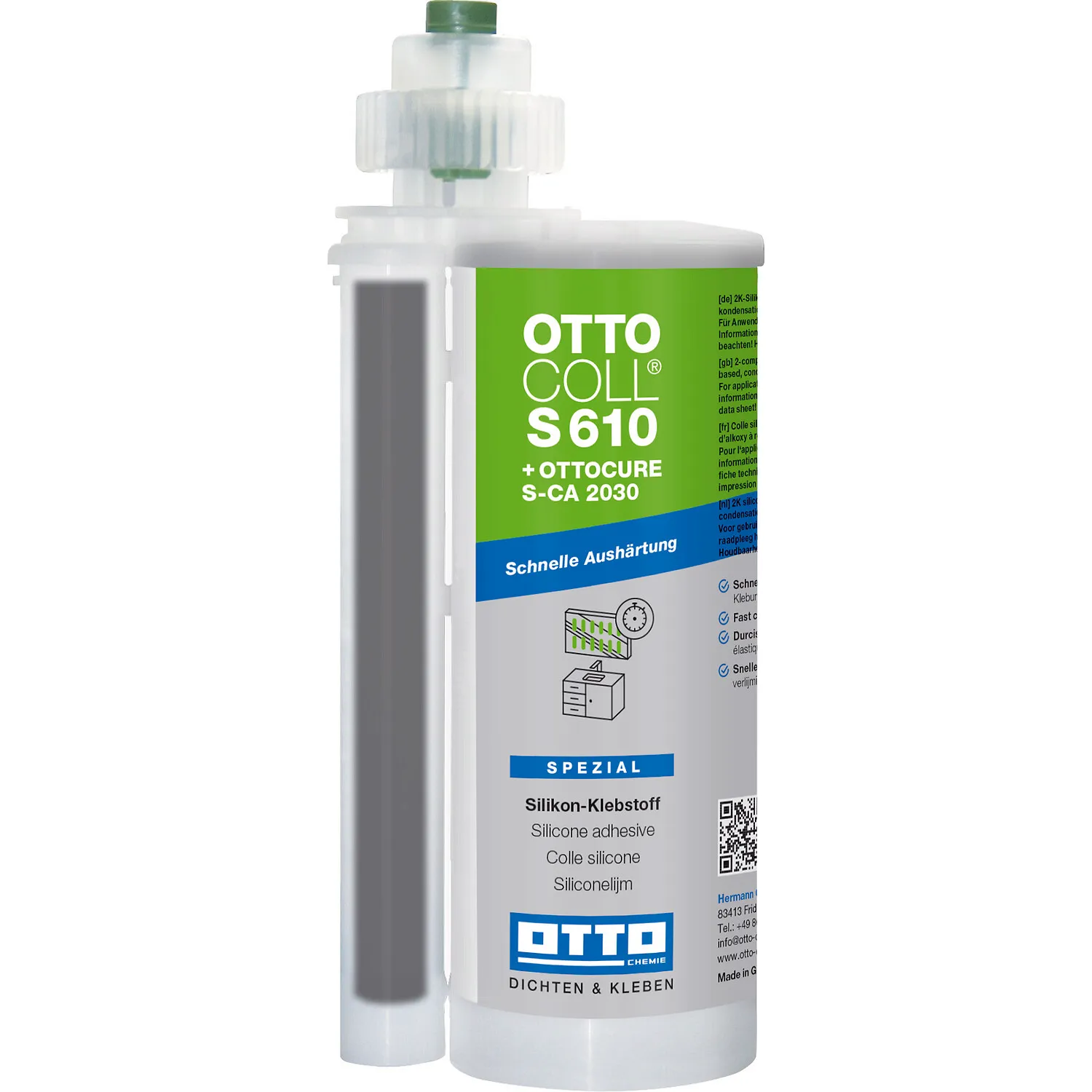 Ottocoll S610 2K Silikon Klebstoff 490ml