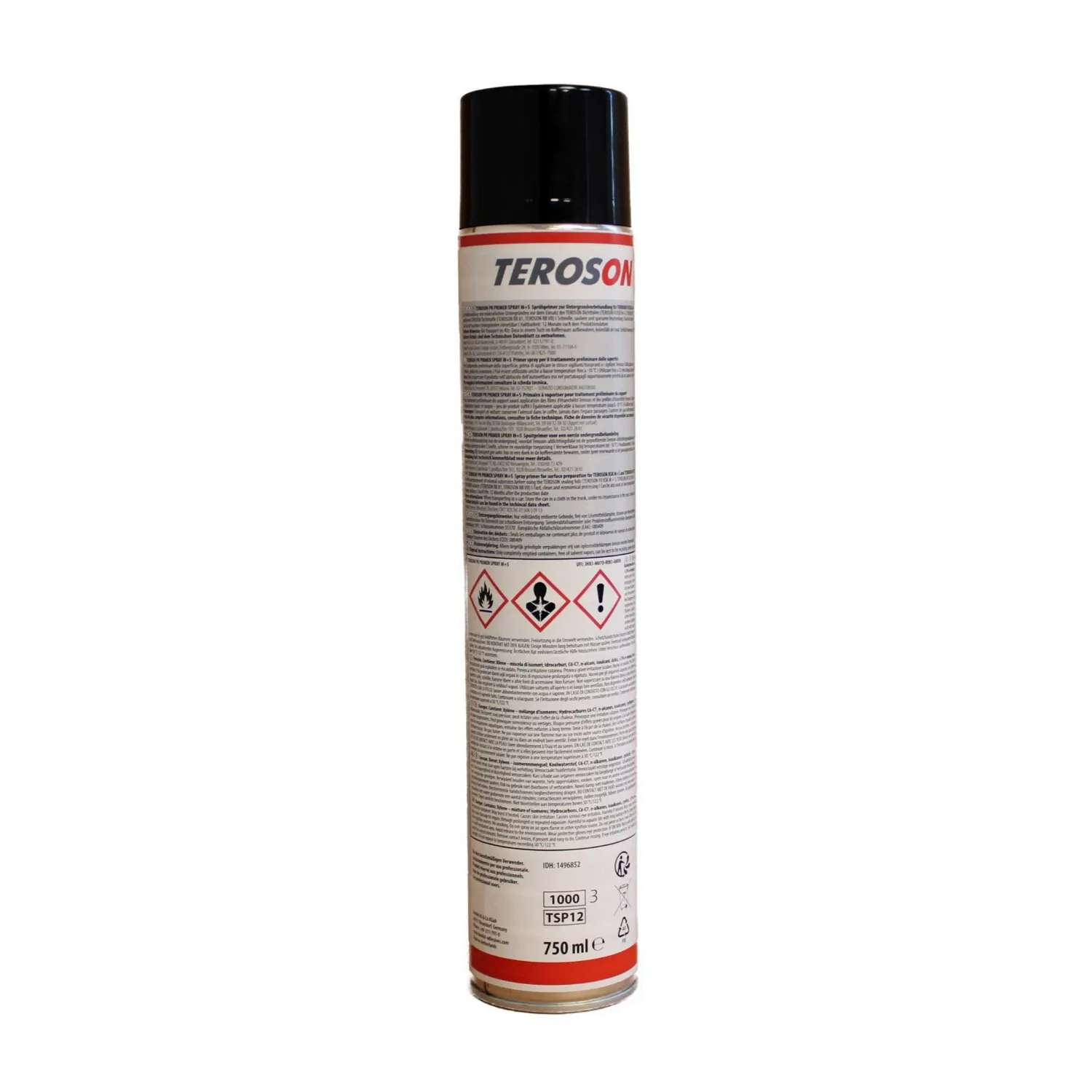 Teroson PR Primer M+S 750ml Sprühprimer – Rückseite mit Produktangaben