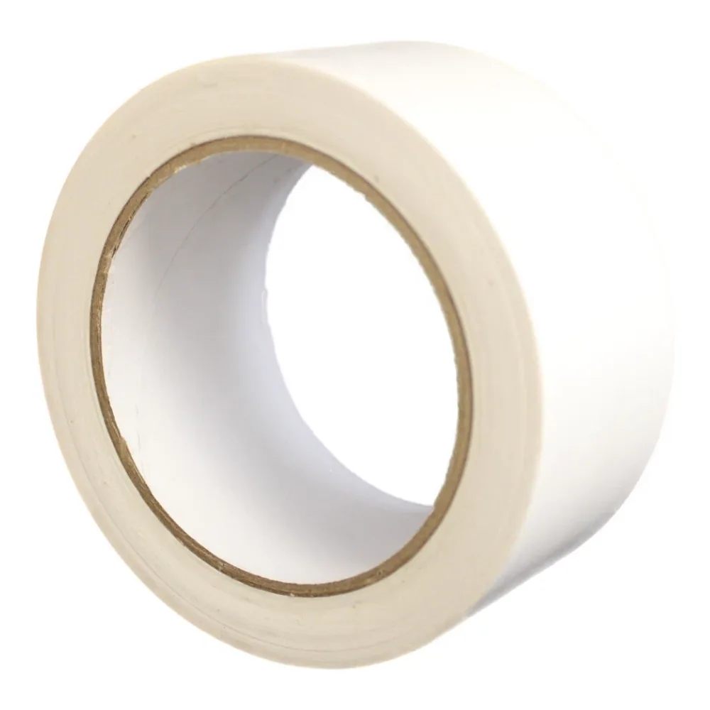 PVC-Schutzband Putzerband gerippt weiß, 50 mm breite Rolle mit 33 m Länge, von Hand einreißbar