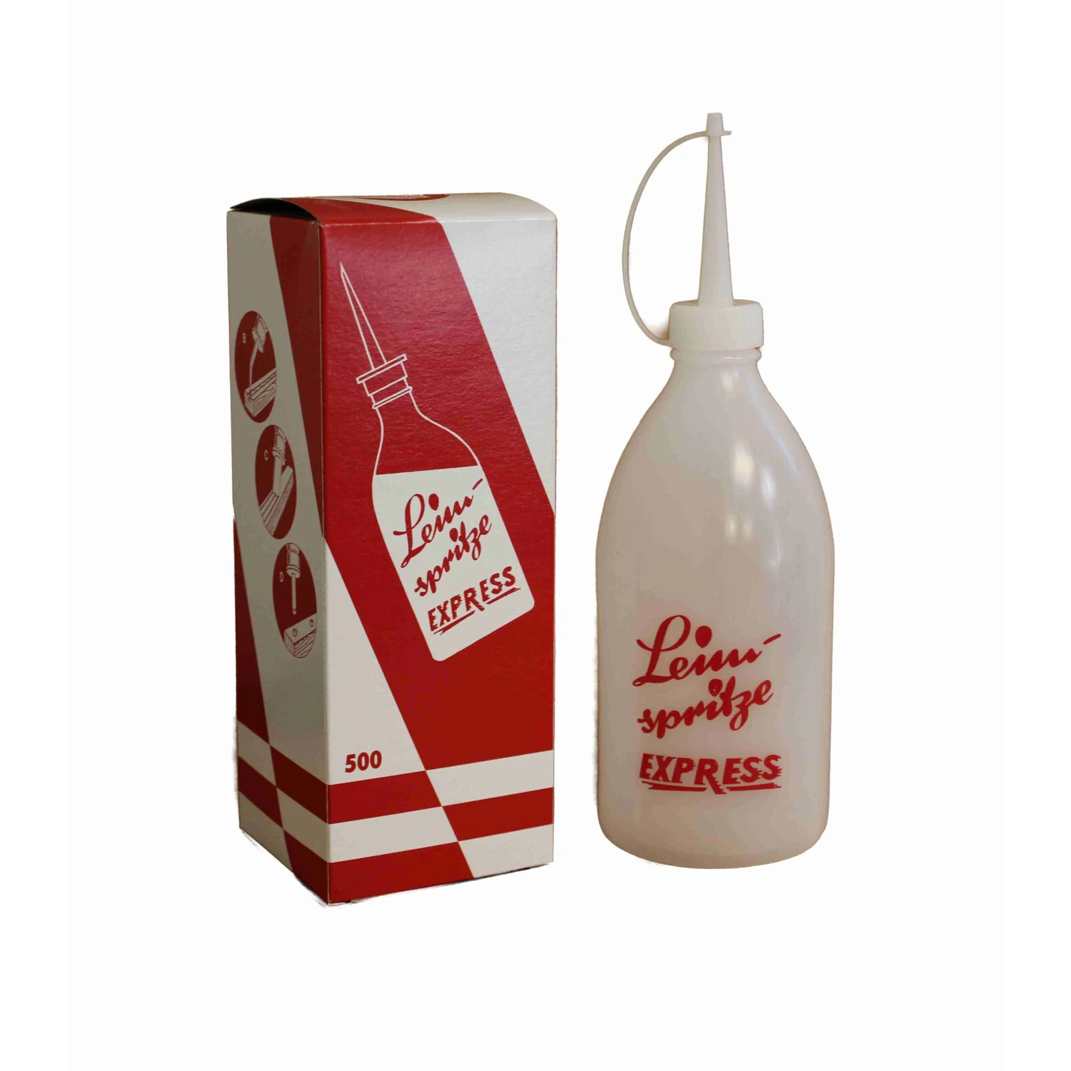 Leimflasche leer auslaufsicher, 500 ml transparent