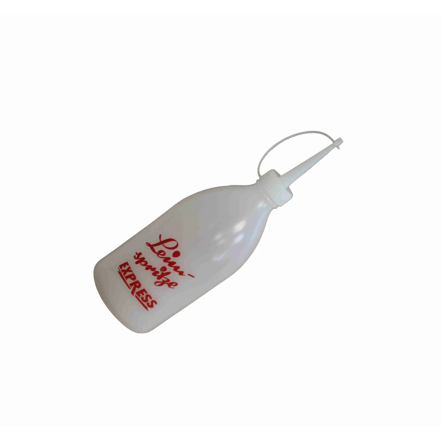 Leimflasche leer auslaufsicher, 500 ml transparent – Flasche mit Dosierspitze, schräg