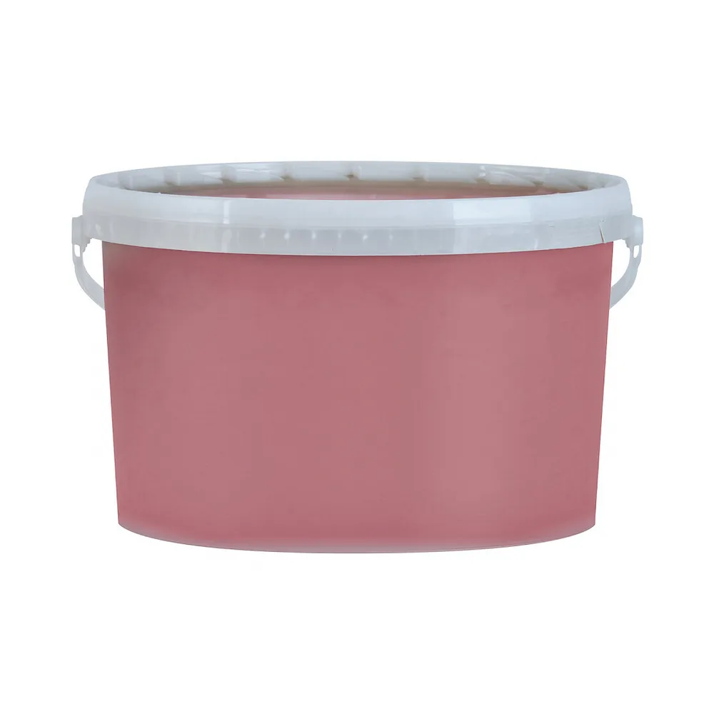 Pufas Dachfarbe Acryl-Dachbeschichtung ziegelrot 5 l, Eimer von hinten im Farbton ziegelrot