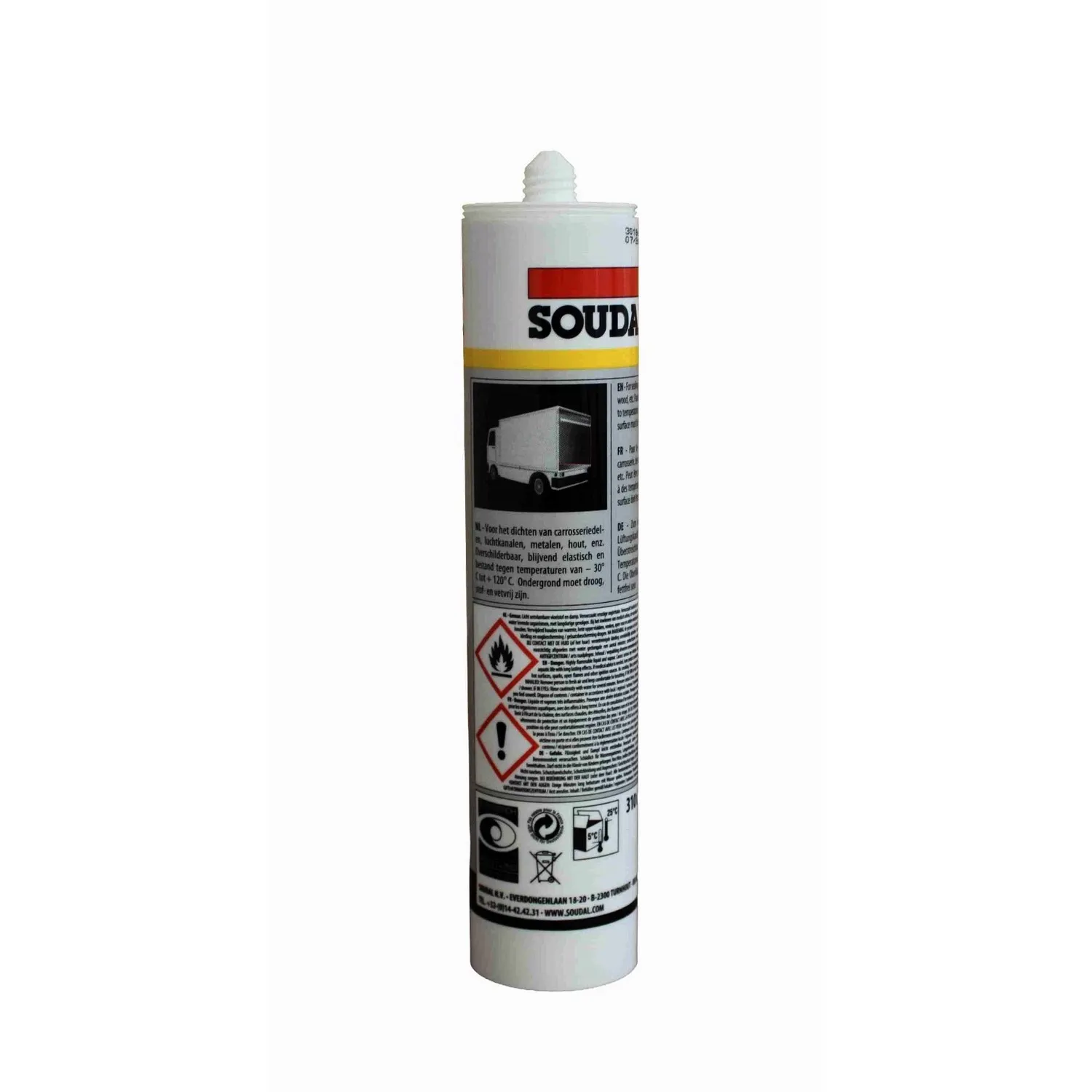 Soudal Carjoint Karosseriedichtstoff alugrau 310 ml Rückseite