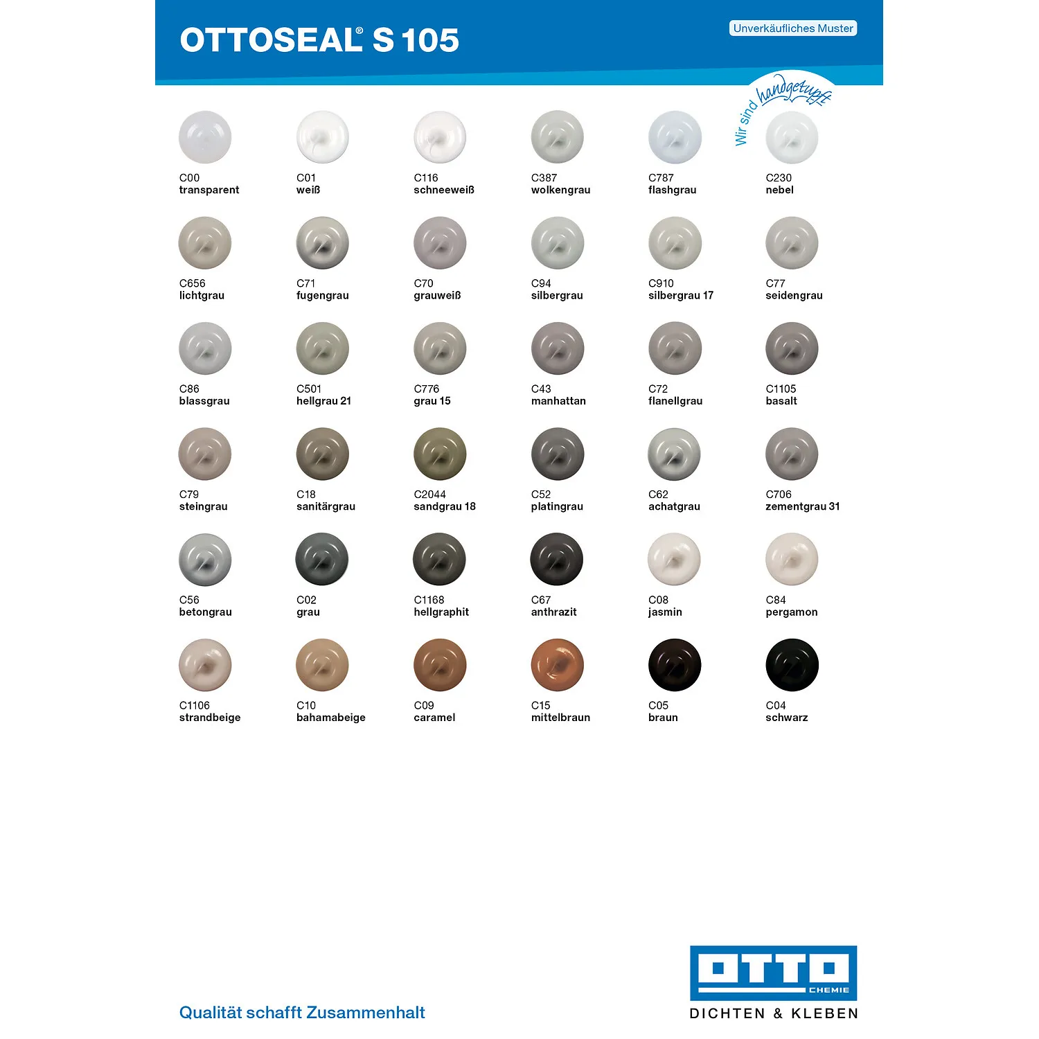 Ottoseal S105 Sanitärsilikon nebel 580ml