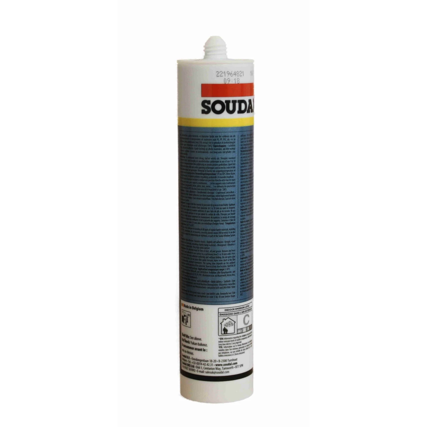 Soudal Vapourseal adesivo per barriera al vapore blu, 357 g – cartuccia retro