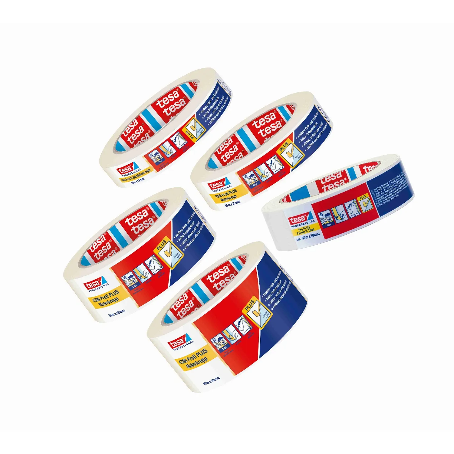 Tesa Tesakrepp 4306 Premium Malerkrepp Krepp-Klebeband