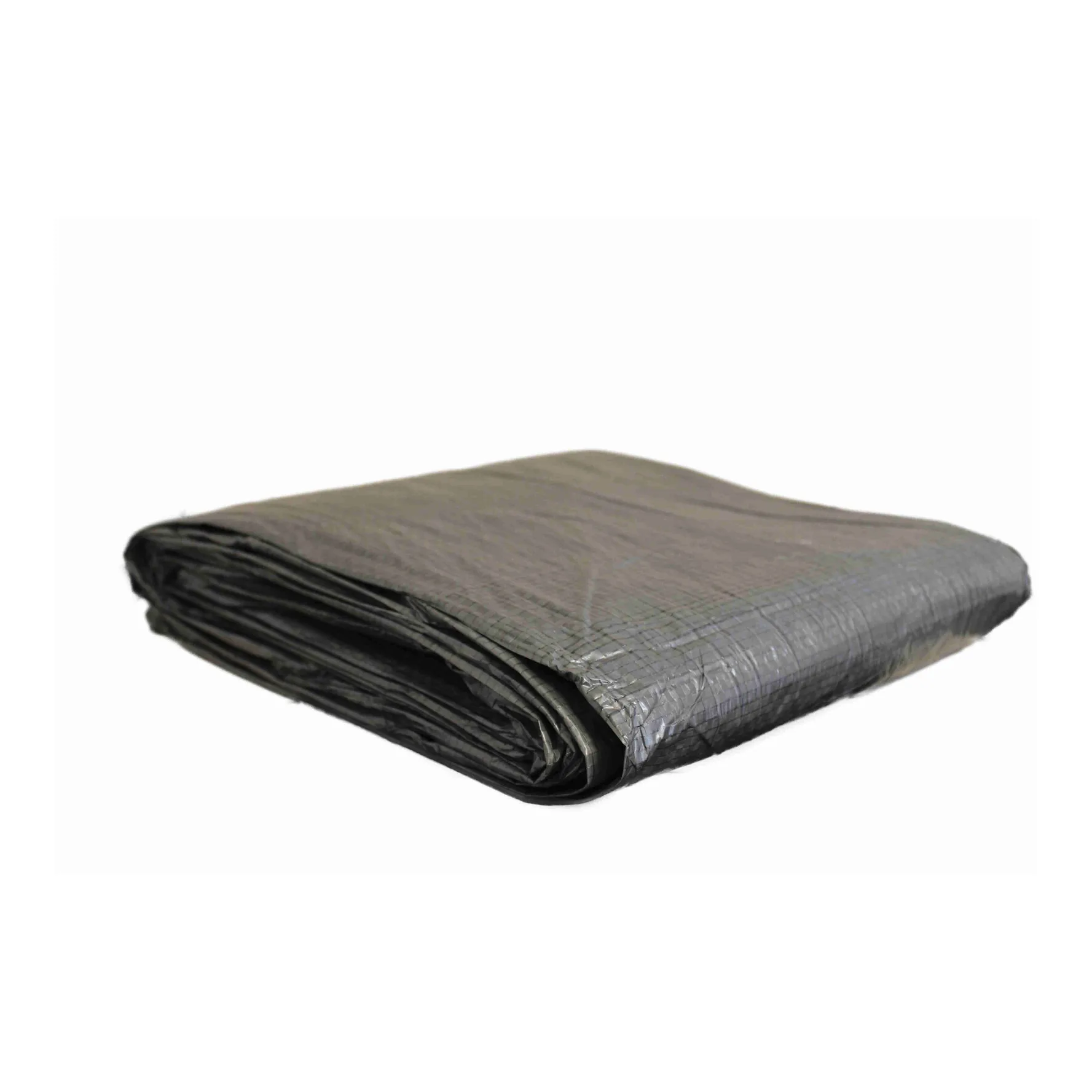 lona de protección 70 g/m² plateada/negra doblada plana, imagen recortada sobre blanco