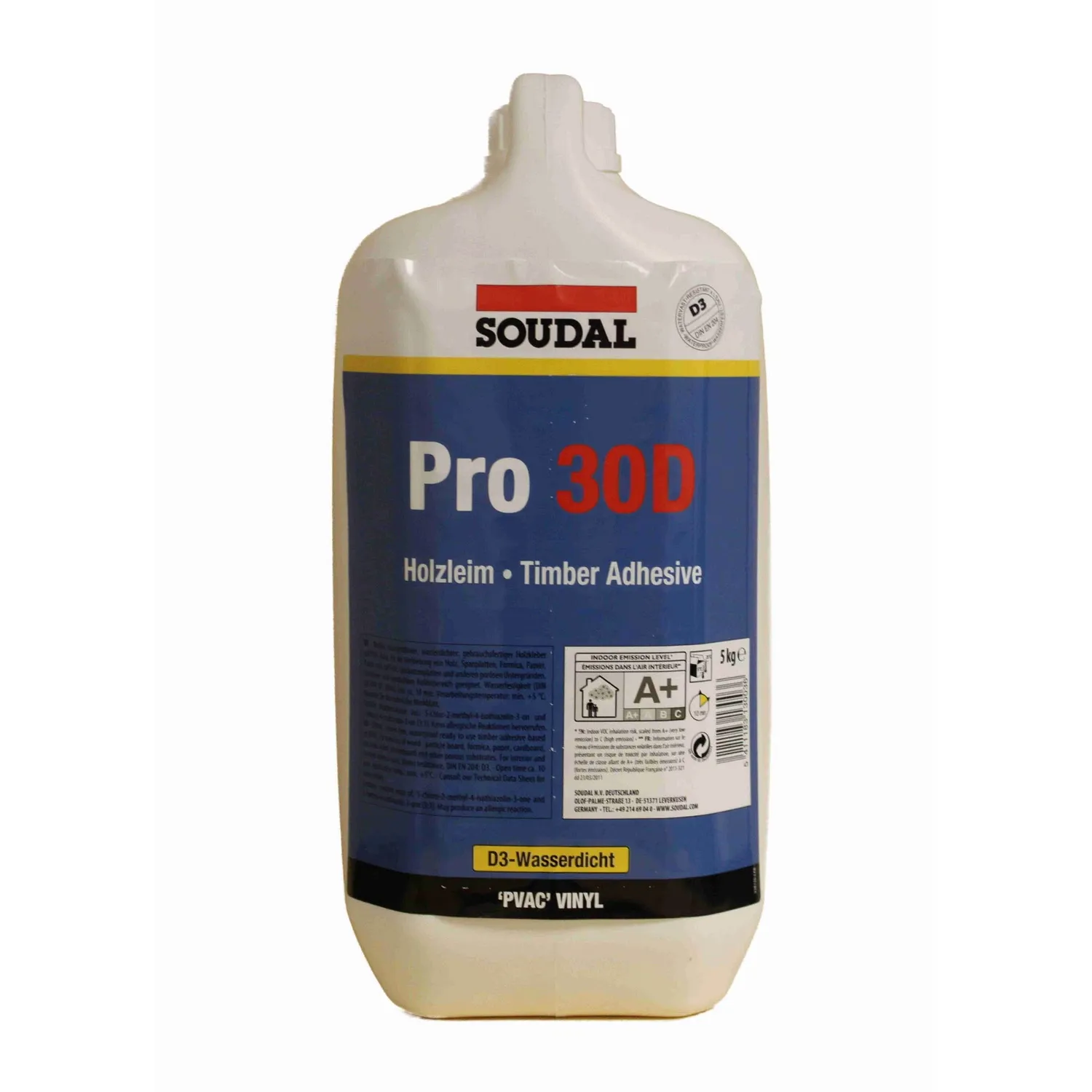 Soudal Holzleim Pro 30D wasserfest D3 5 kg