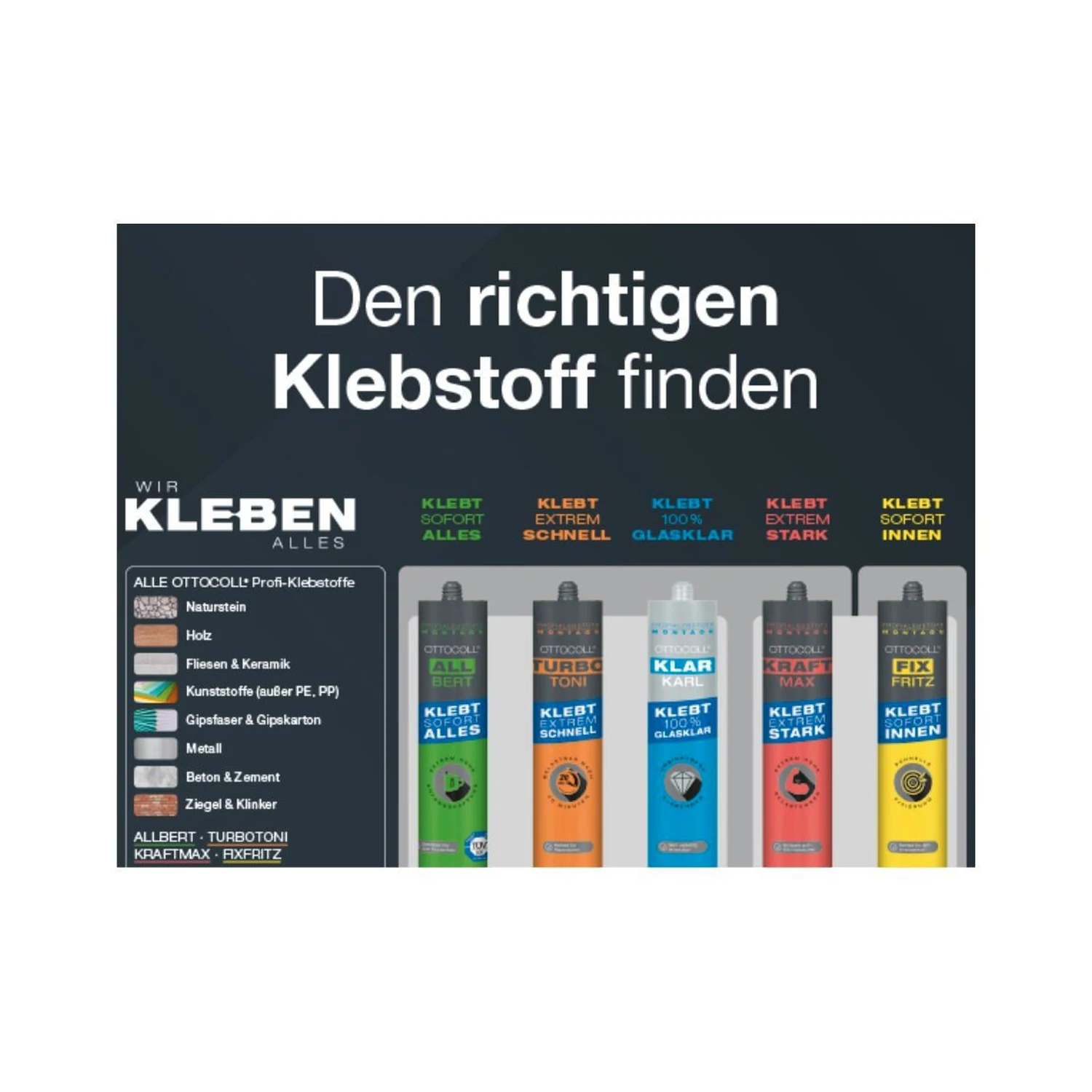 Ottocoll Klebstoff-Übersicht: den richtigen Klebstoff finden