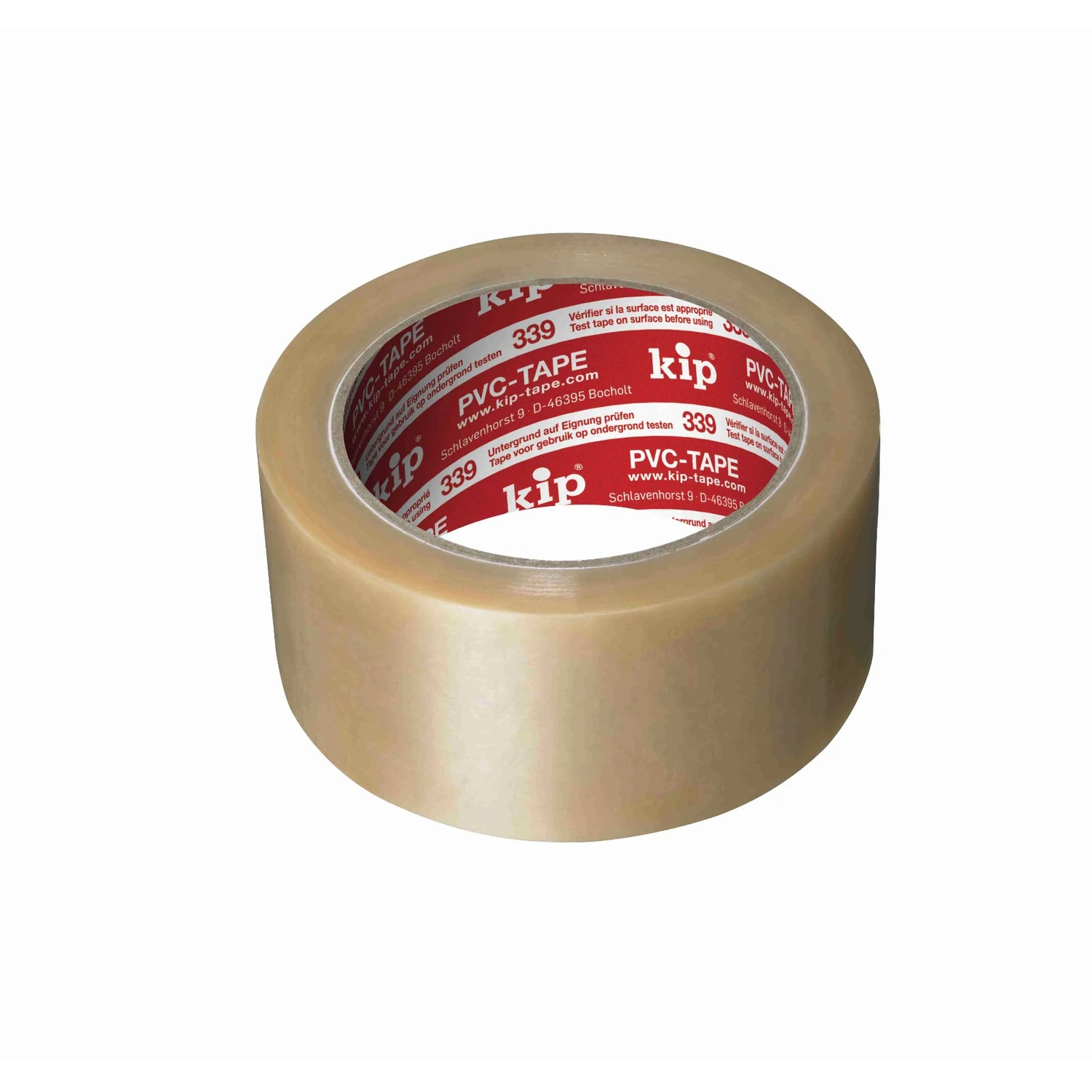 KIP 339 cinta de embalar de PVC transparente, 50 mm × 66 m – rollo transparente