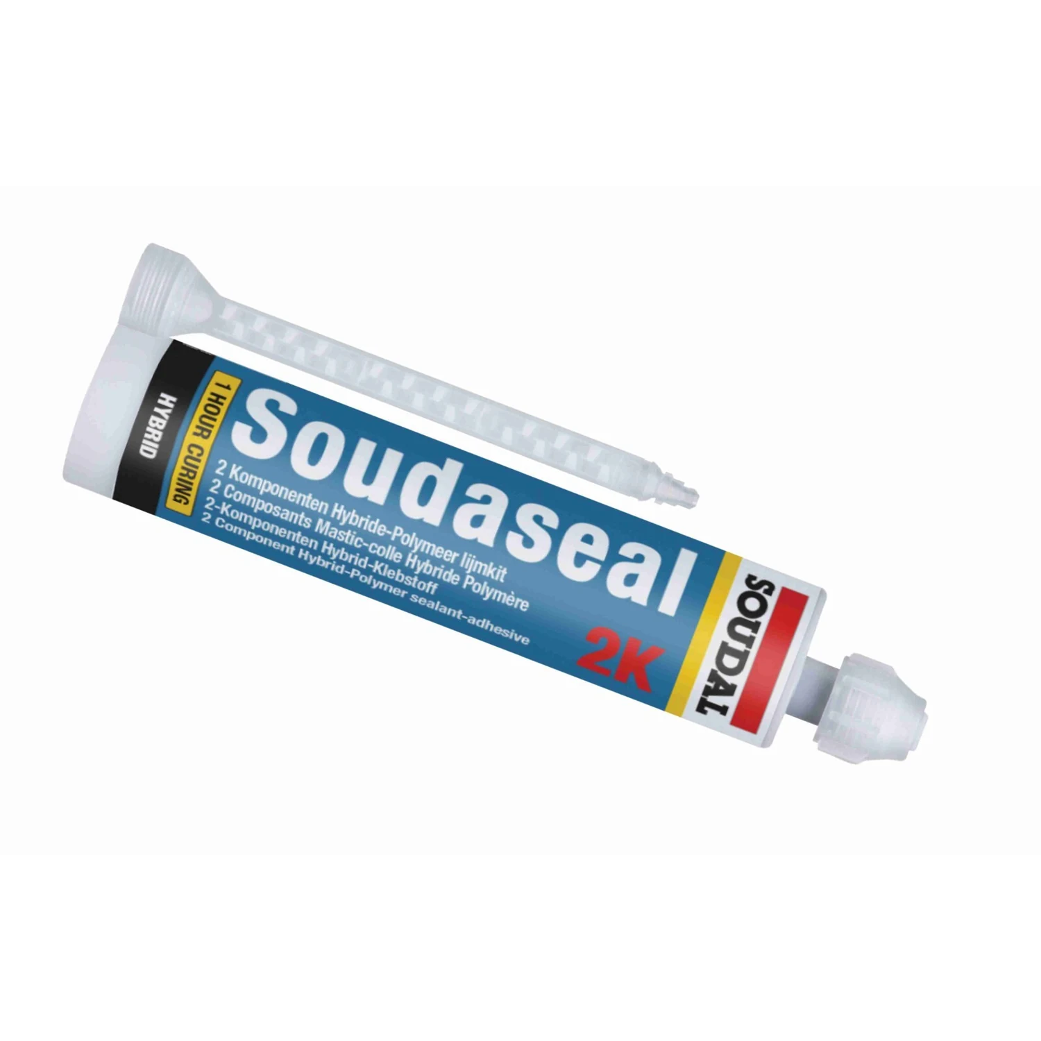 Soudal Soudaseal 2K Montagekleber grau, Kartusche 350 g – Doppelkartusche liegend mit Mischdüse