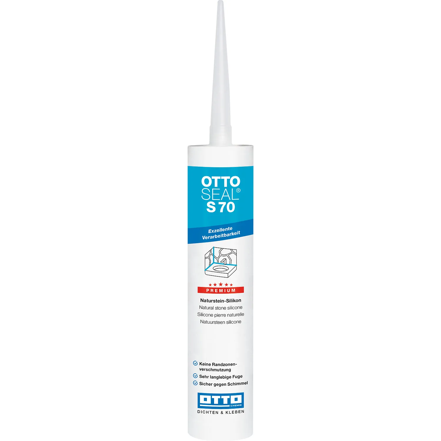 Ottoseal S70 Naturstein Silikon matt betongrau 310ml