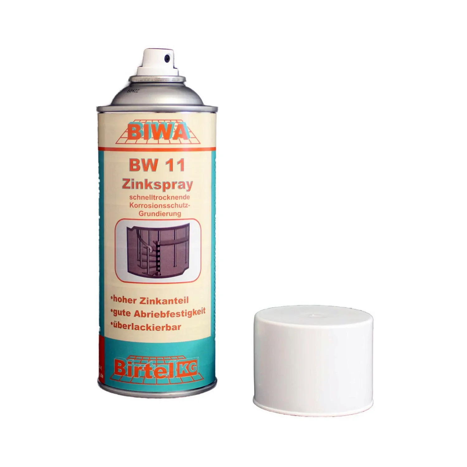 Zinkspray BW11 – Korrosionsschutz-Grundierung zinkgrau 400 ml, Spraydose mit Kappe