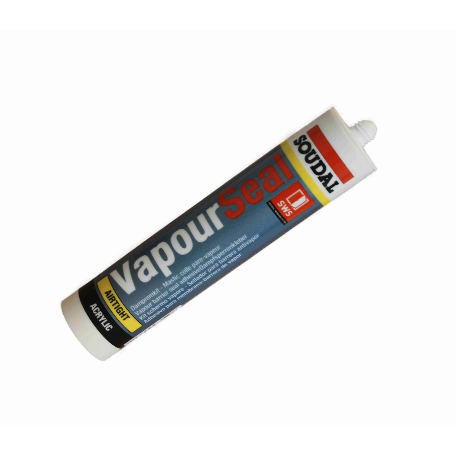 Soudal Vapourseal adesivo per barriera al vapore blu, 357 g – cartuccia in diagonale