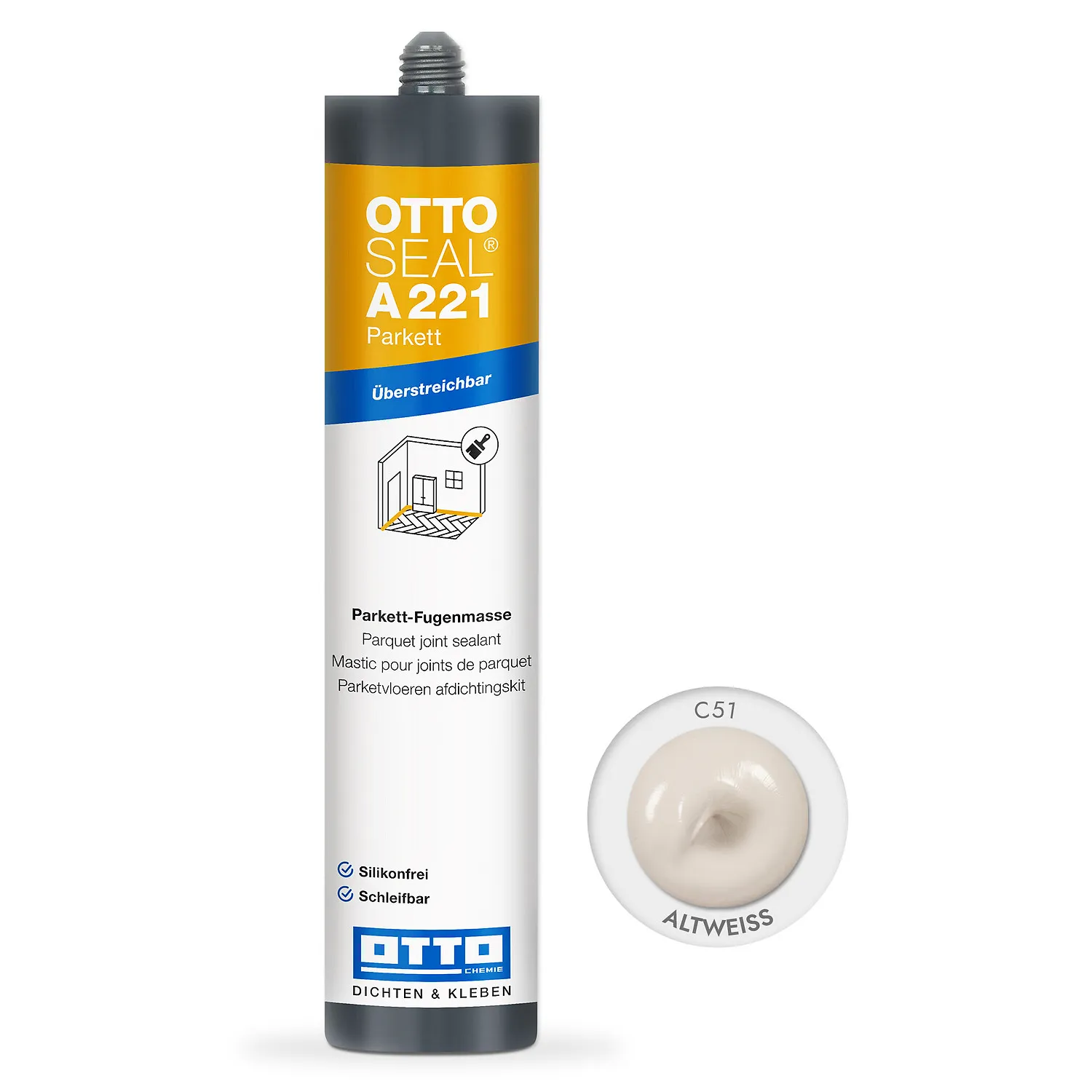 Ottoseal A221 Acryl für Parkett altweiss 310ml