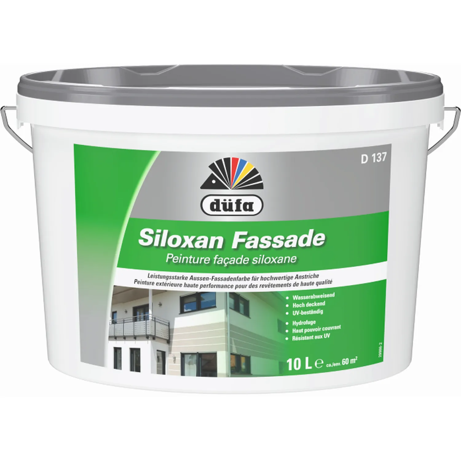 Eimer Düfa D137 Siloxan Fassadenfarbe, 10 Liter