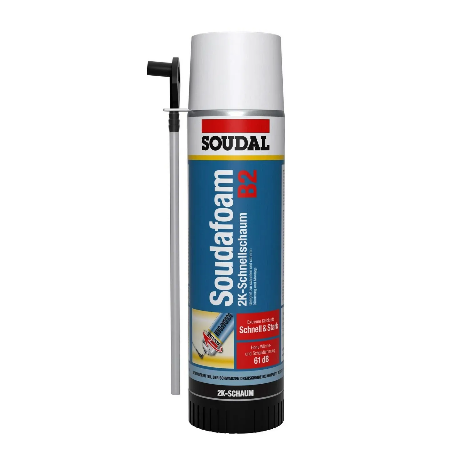Soudal Soudafoam 2K-Montageschaum B2 400 ml für die schnelle Montage von Fenster- und Türrahmen