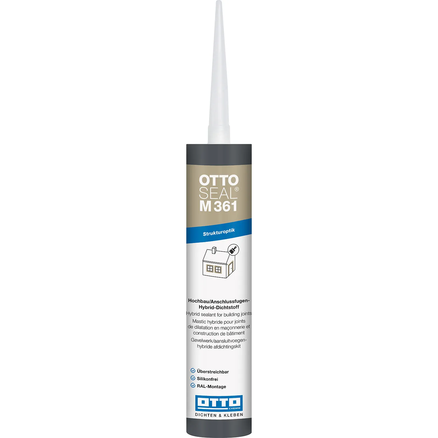 Ottoseal M361 Struktur Hybrid Dichtstoff RAL9016 310ml