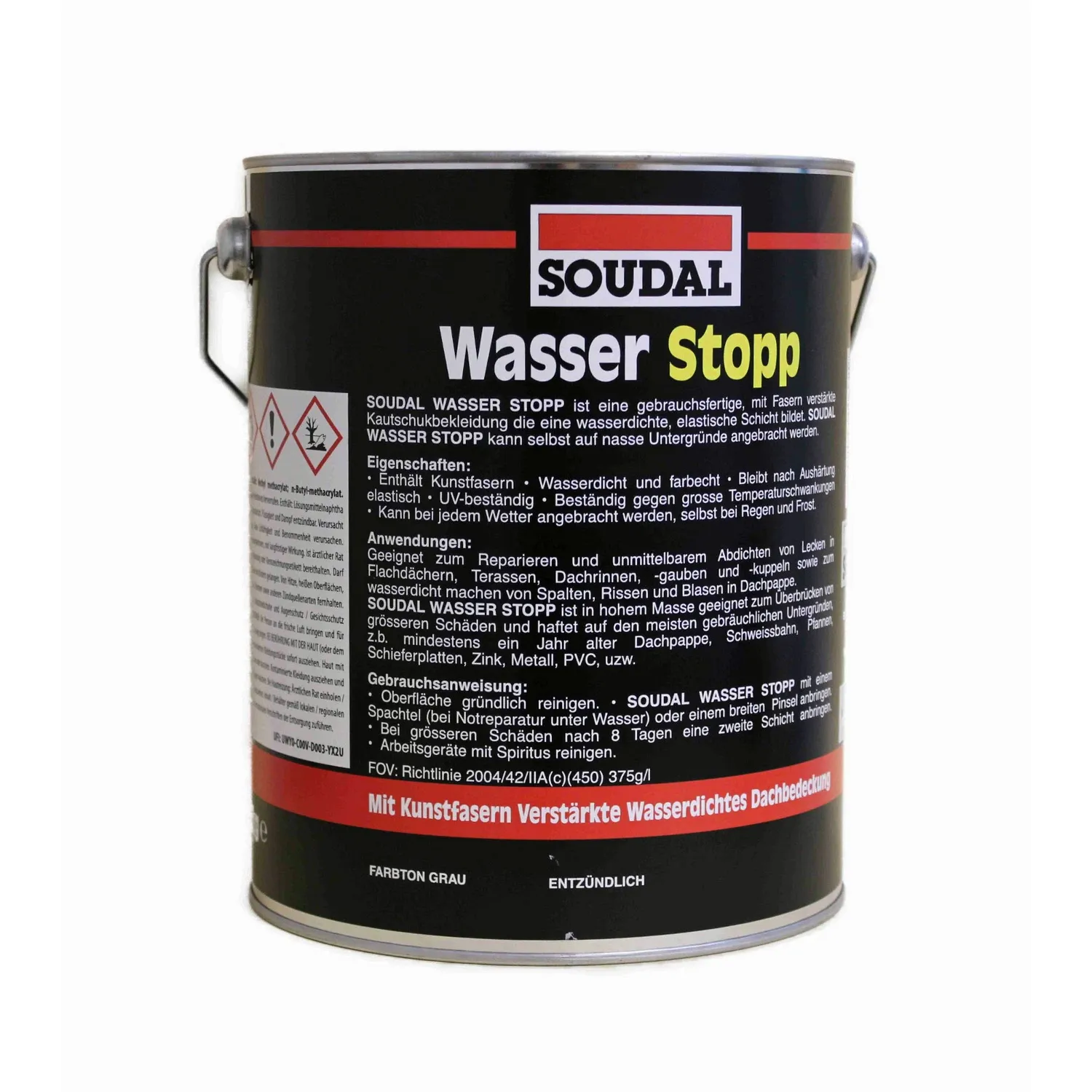 SOUDAL Wasserstopp Dachdichtmasse 4 kg Seitenansicht