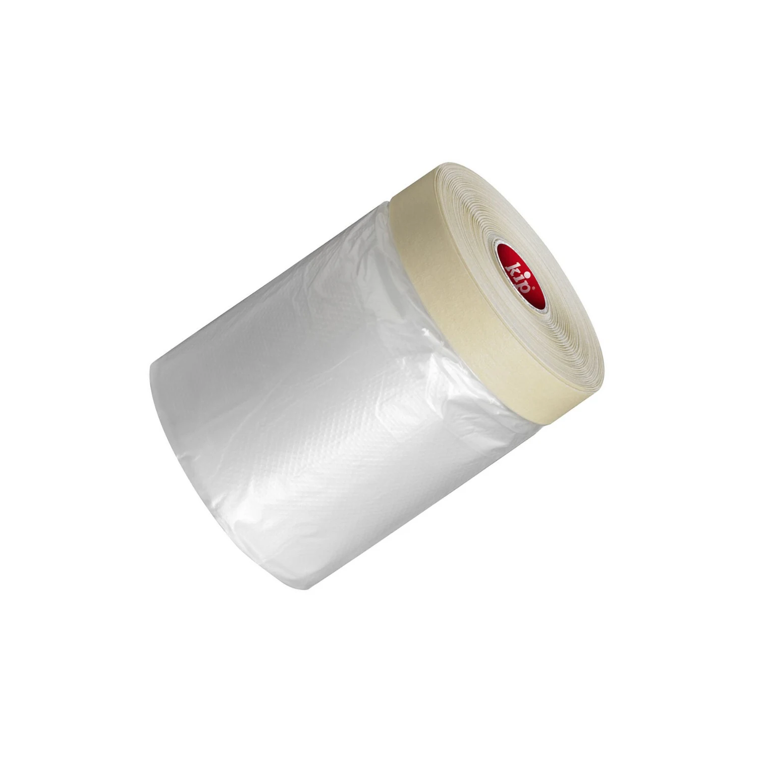 KIP 332 Feinkrepp-Masker Abdeckfolie, Rolle mit Abdeckfolie und Kreppband, schräg