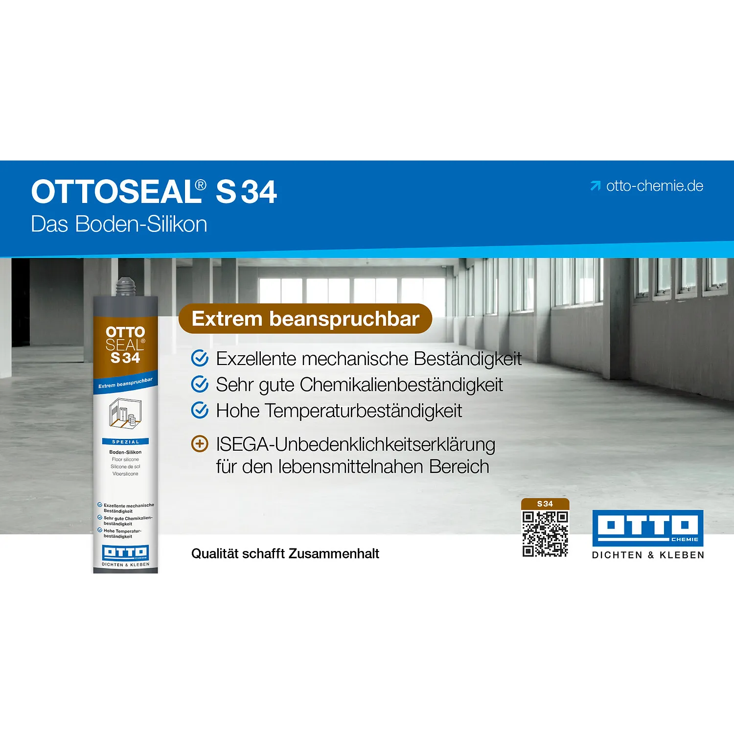 Ottoseal S34 Boden Silikon anthrazit 310ml