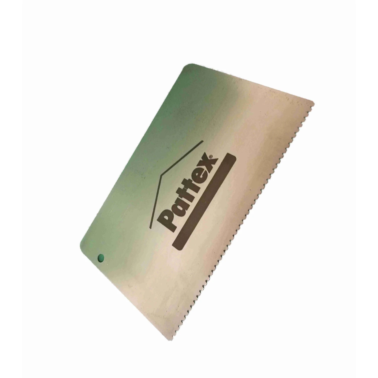 Pattex Zahnspachtel aus Metall für Kleber und Leim, Zahnspachtel gedreht