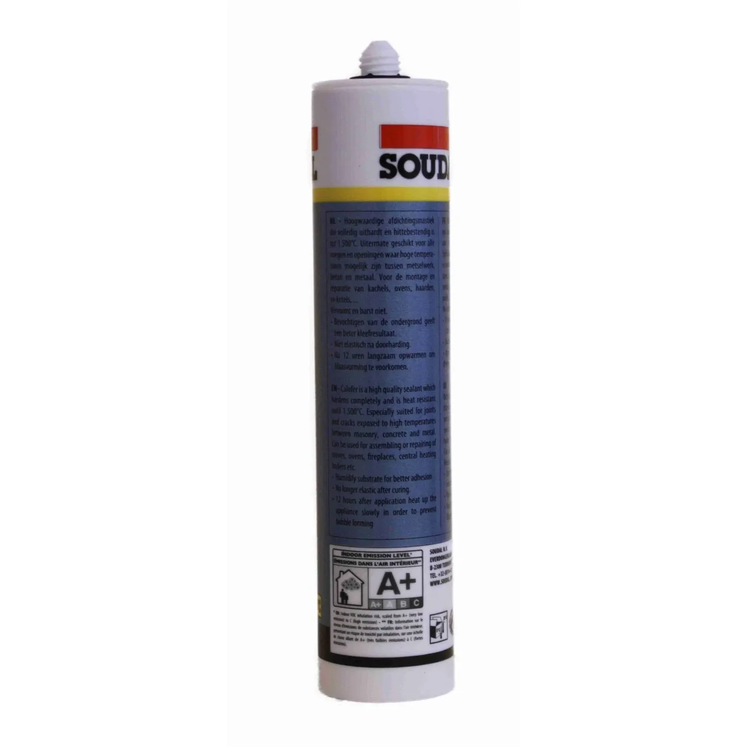 Soudal Calofer Ofenkitt hitzebeständig 300 ml – Rückseite