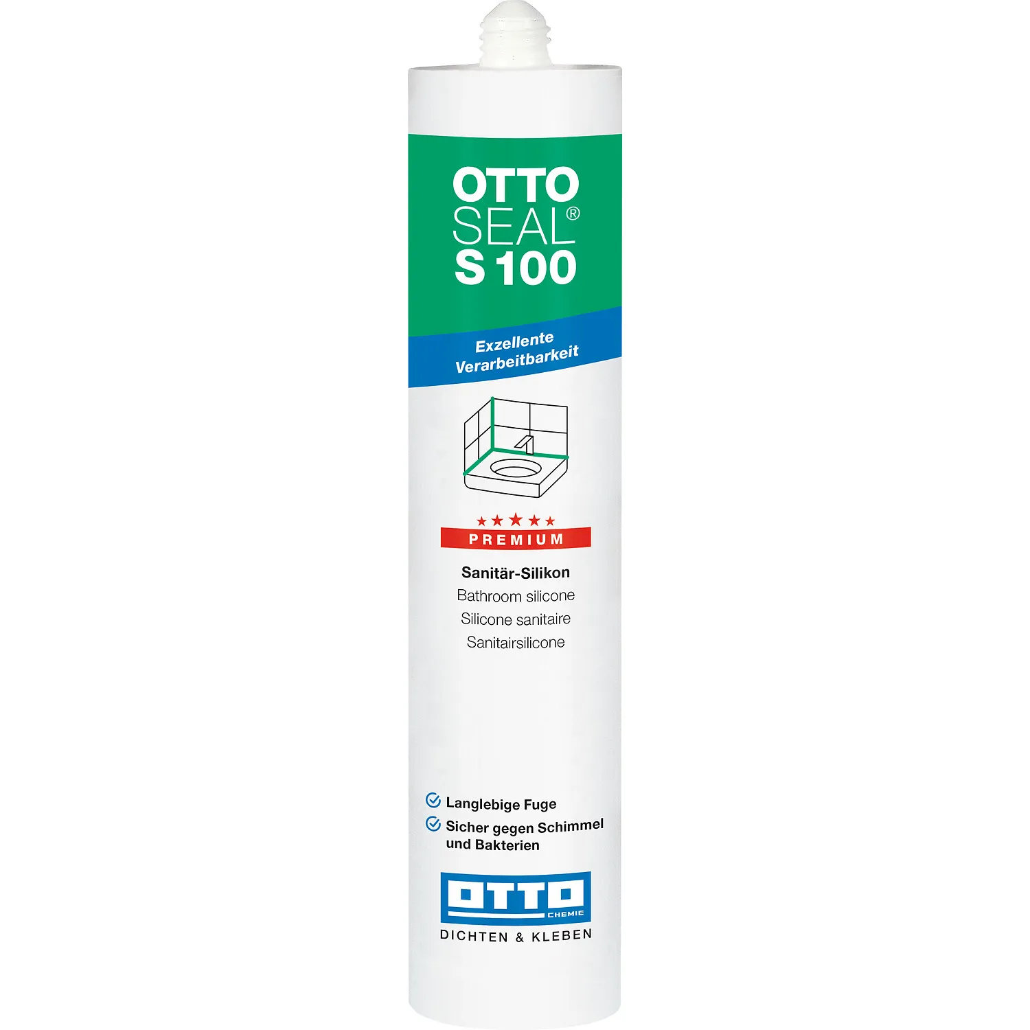 Ottoseal S100 Premium Sanitärsilikon 300ml