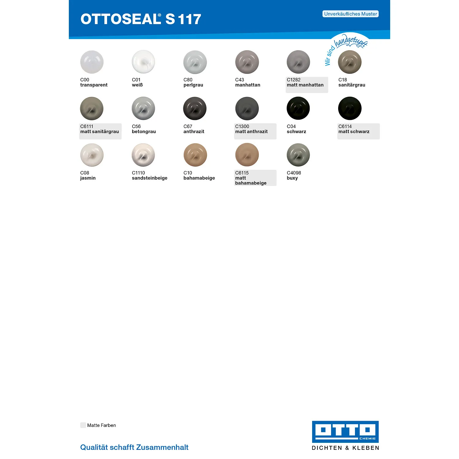 Ottoseal S117 Natursteinsilikon betongrau 400ml