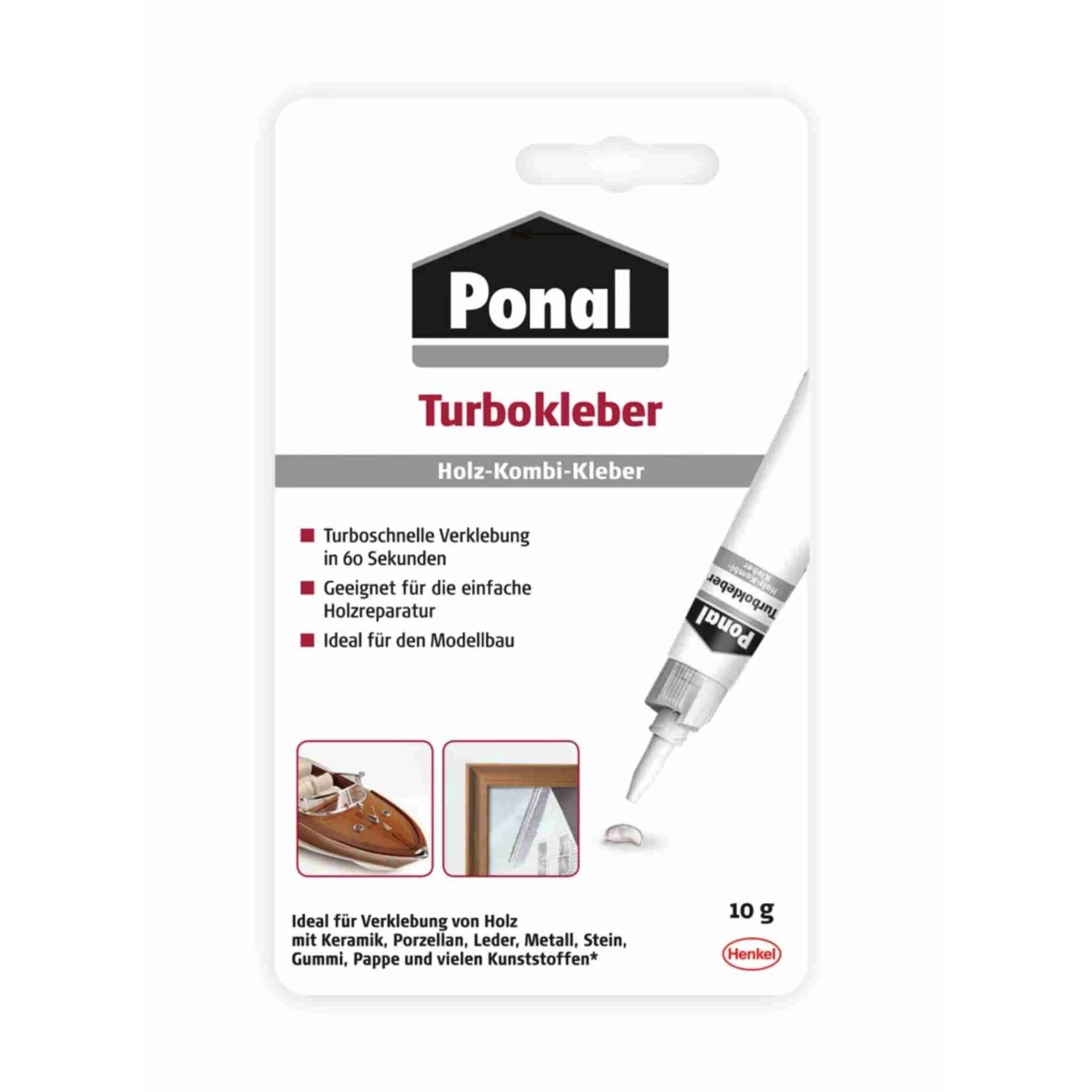 Ponal Turbokleber Holz-Kombi-Kleber, Tube 10 g