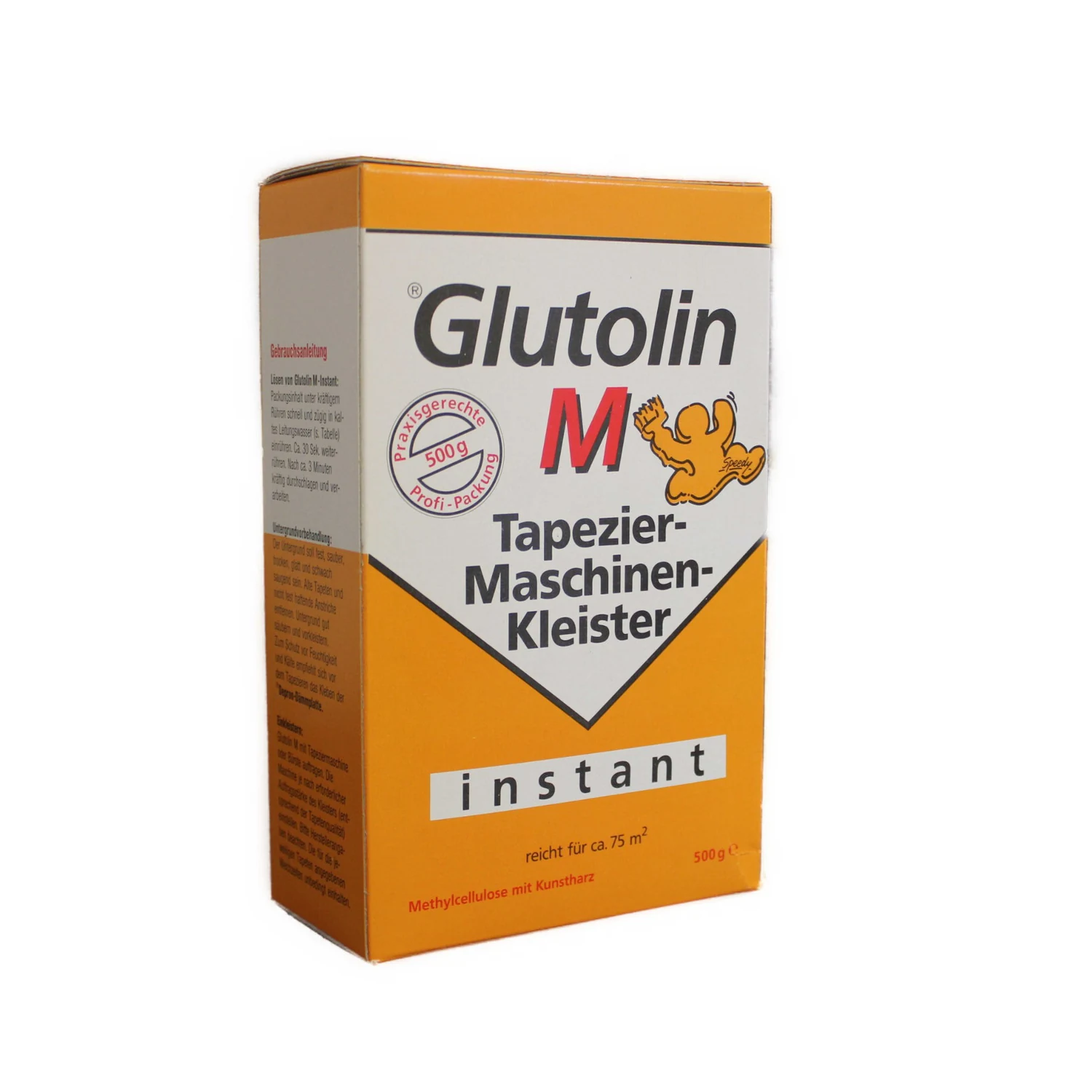 Glutolin M instant Maschinenkleister 500 g, Vorderseite der Packung