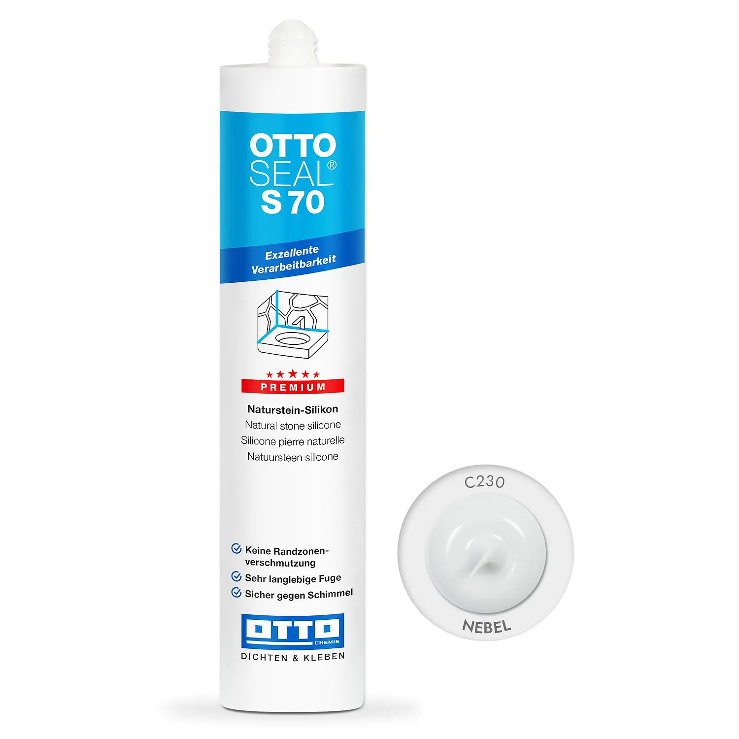 Ottoseal S70 Naturstein Silikon nebel 310ml