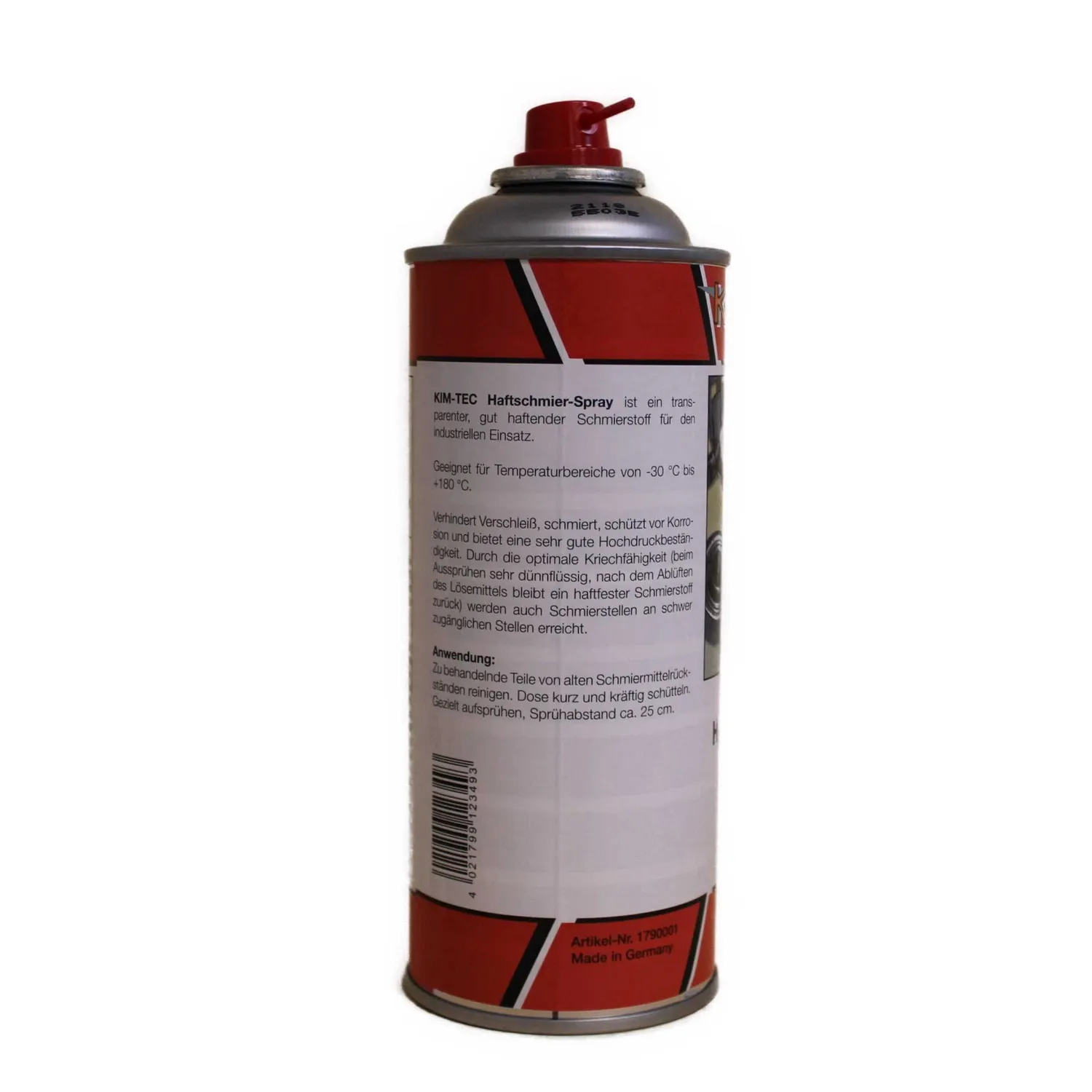 Kim Tec Haftschmierspray hochdruckbeständig 400 ml Rückseite