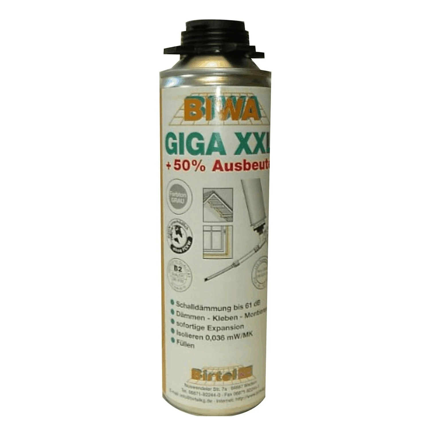 Birtel Bauschaum XXL PU-Montageschaum 500 ml Dose
