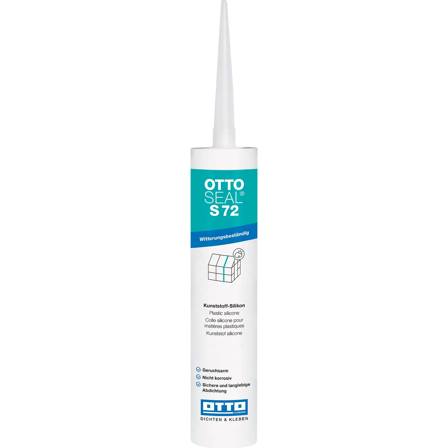 Ottoseal S72 Kunststoff Silikon RAL 9010 310ml