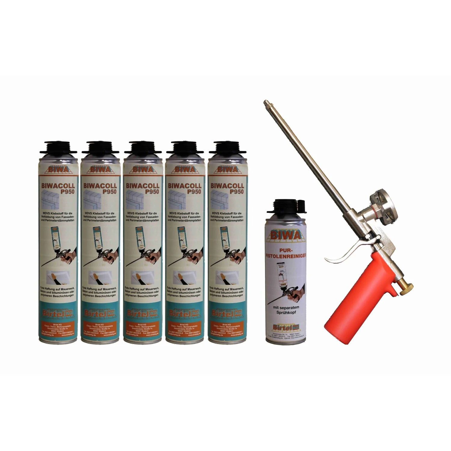 BIWA Dämmstoffkleber-Set mit Schaumpistole
