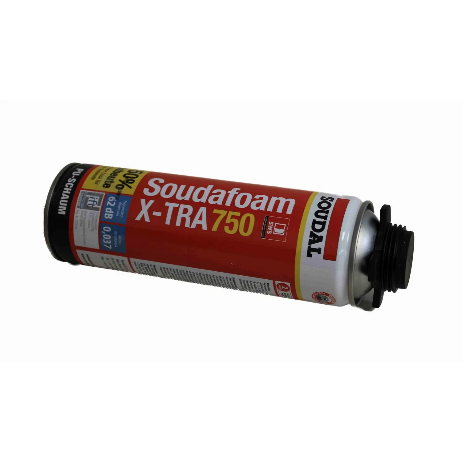 Soudal Pistolenschaum X-tra 750 B2 500 ml liegend
