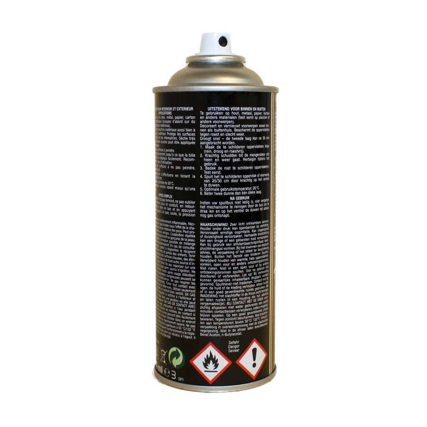 Sparvar Lackspray MATT 400ml – Rückseite mit Produktangaben